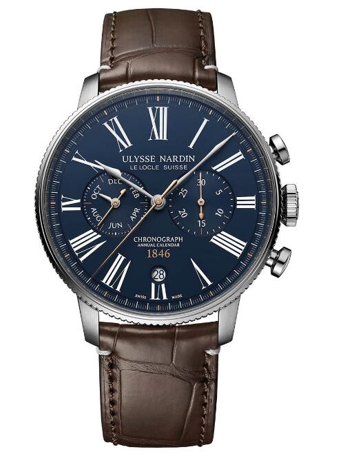 Ulysse Nardin Marine Torpilleur Annual Chronograph Blue Limited Edition – 42mm 11533-320LE-3A-175/1A Replica Watch